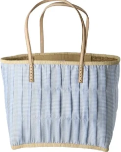 Outlet RICE Taske , Blue Vichy