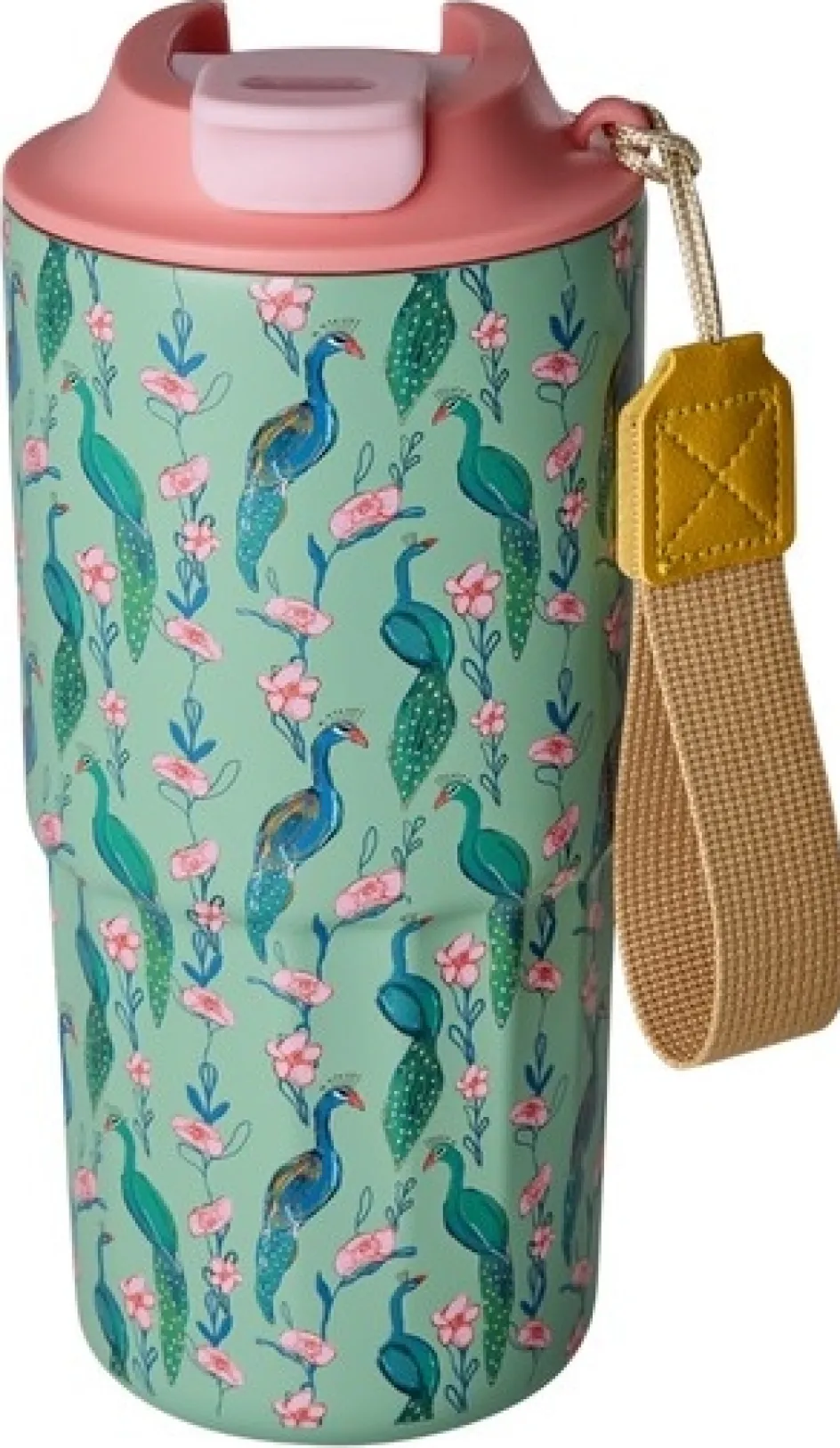 Online RICE Termokop 550 ml, Peacock Power/Grøn