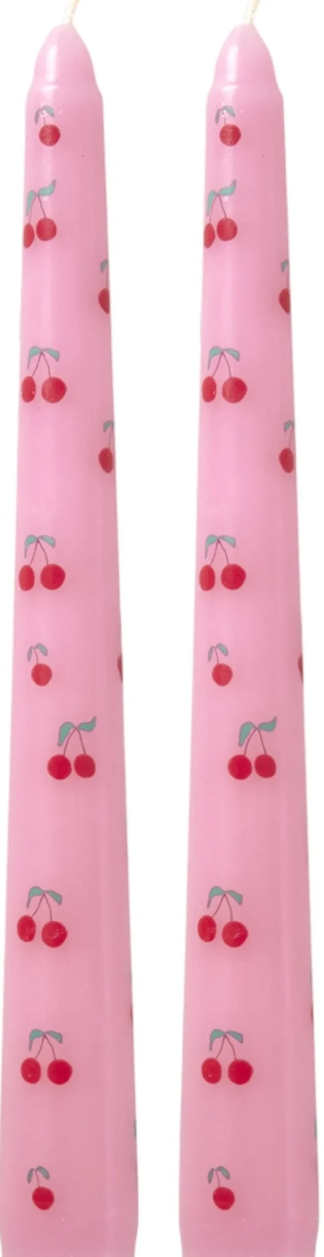 Sale RICE Stearinlys 2 stk. Ø2,4/H20,5 cm, Cherry Love