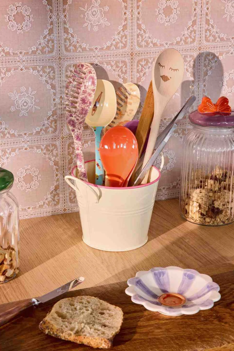 Clearance RICE Urtepotte H, Creme