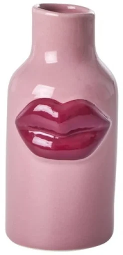 Hot RICE Vase H14 cm, Dark Pink Lips