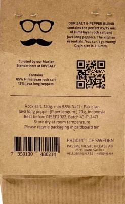 Rivsalt Salt Og Peber|Salt Og Peber > ROCK Saltblanding Refill 150 g