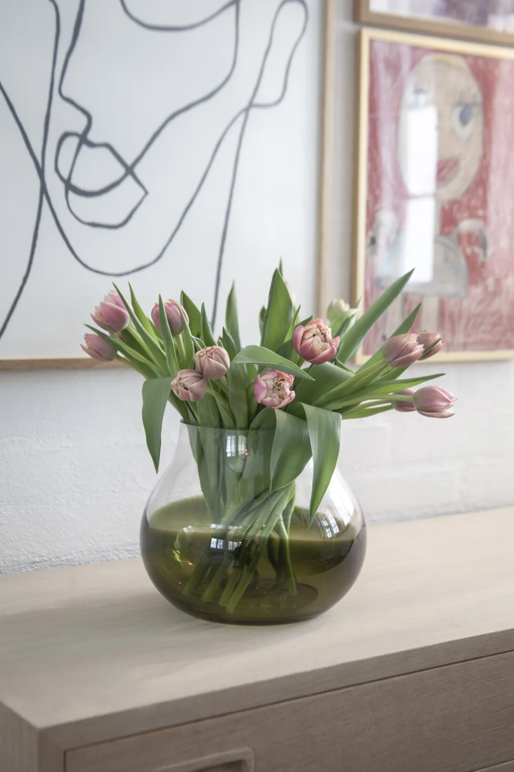 Ro Collection Stue|Vaser > Flower Vase no. 23 H18 cm, Moss Green
