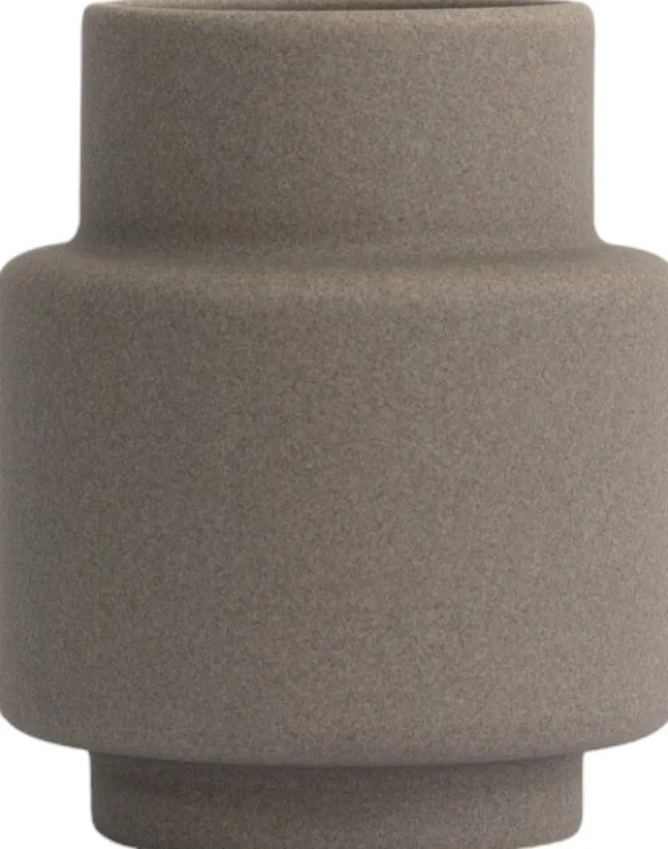 Clearance Ro Collection Hurricane Ceramic Vase H, Dark Stone