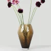Ro Collection Stue|Vaser > Crushed Glass Vase Ø19,2 cm, Sepia Brown