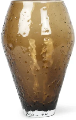 Ro Collection Stue|Vaser > Crushed Glass Vase Ø19,2 cm, Sepia Brown