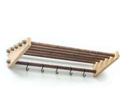 Moodrack Hattehylde 78 cm, Lys Olieret og Mørkbejdset Eg Hylder