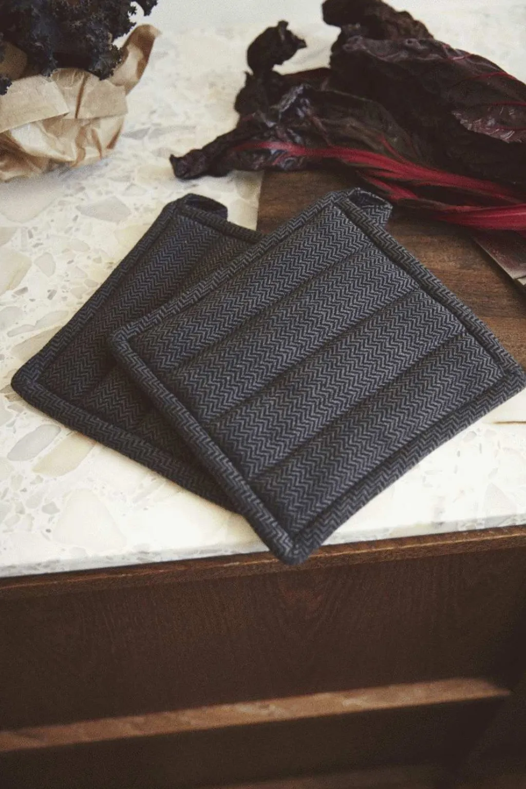 Sale Garn Grydelapper 2 stk. 22x22 cm, Køkkentekstiler