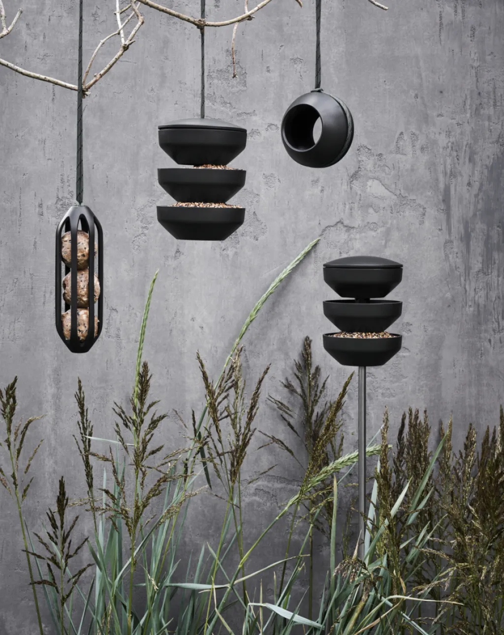 Rosendahl Uderum > Recycled Birds Foderstation på Spyd H107 cm, Grøn