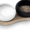 Salt-og Peberkar H6,5 cm, Hvid/Sort Salt Og Peber|Salt Og Peber