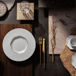 Rosenthal Middagstallerkener > Sonetto Oro Tallerken 30,1 cm, Hvid/Guld