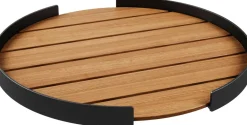 Hot SACKit Patio Serveringsbakke Ø51 cm, Stål/Teaktræ