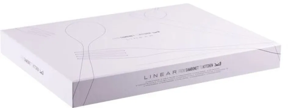Outlet Sambonet Linear Bestiksæt , Rustfrit Stål