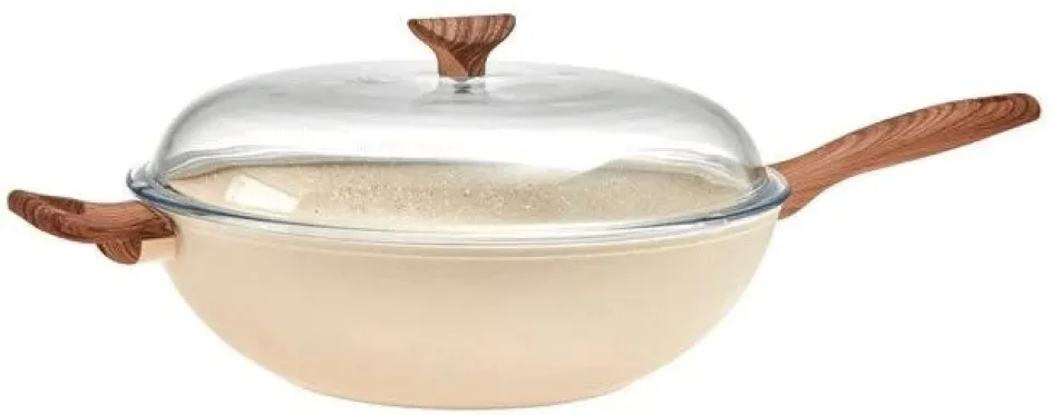 Sambonet Rock 'N' Rose Wok m. Låg 32 cm, Lys Rosa