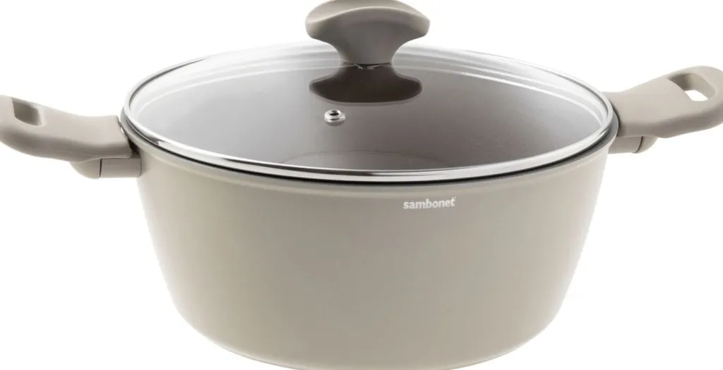 Outlet Silver Force Gryde m. Låg Ø24 cm/4,2 L, Beige/Grå Gryder Og Kasseroller