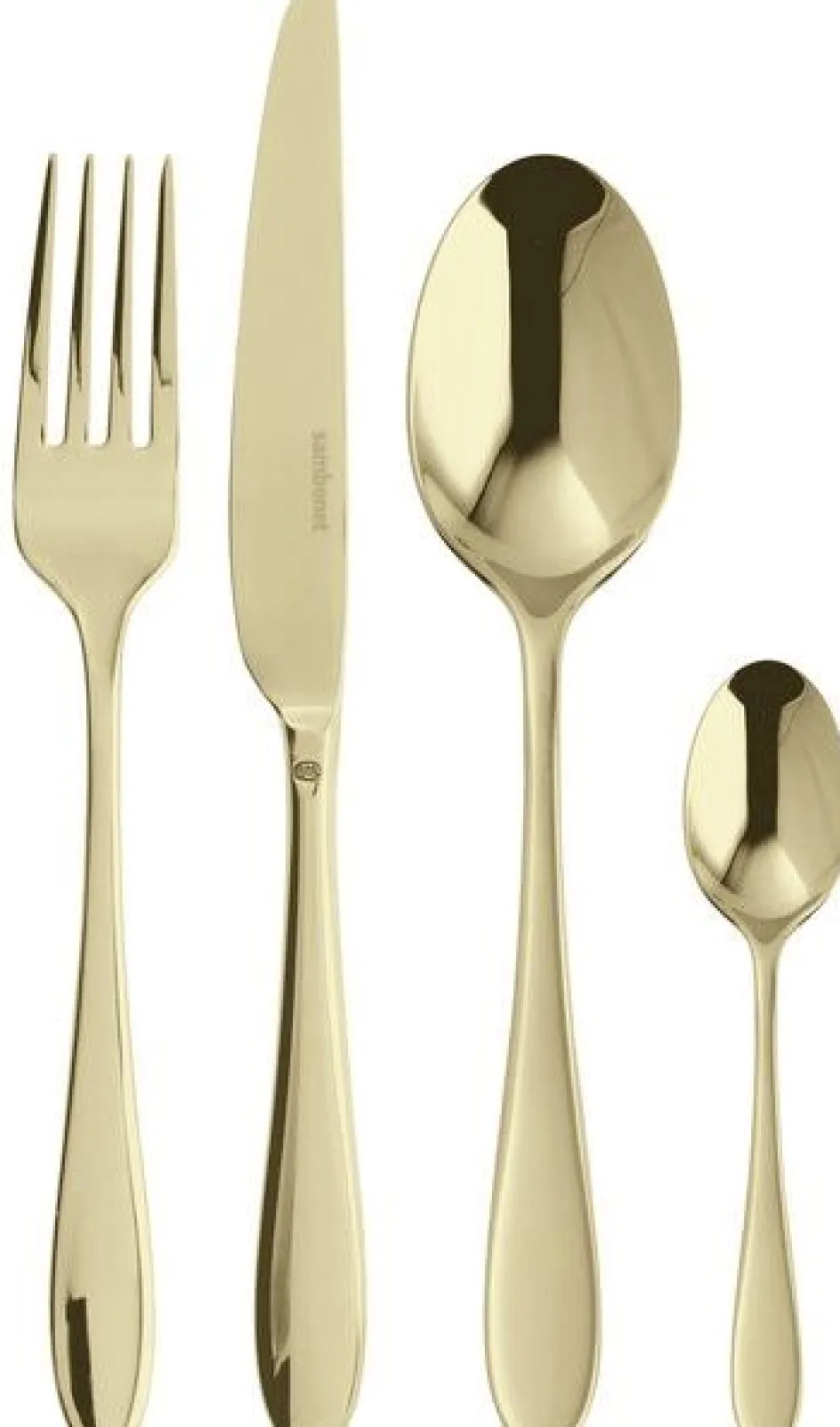 Online Sambonet Velvet Bestiksæt , Champagne