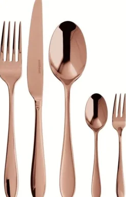 Clearance Sambonet Velvet Bestiksæt , Kobber