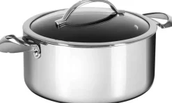 Clearance Scanpan HaptIQ Gryde m. Non-stick Belægning og Låg 24 cm/4,8 L