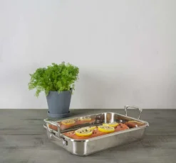 Scanpan Bradepander > Impact Bradepande m. Rist 42x26 cm, Stål/Aluminium