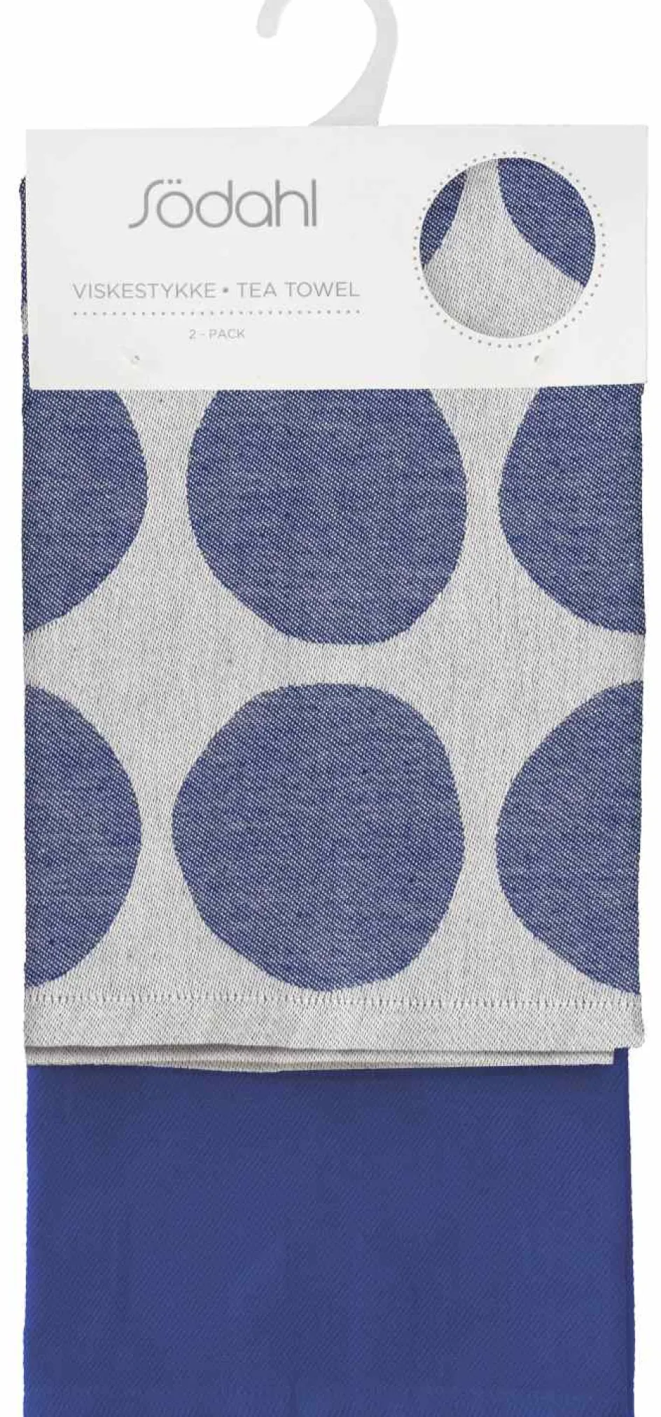 Discount Södahl Bubbles Viskestykke 2 stk. 50x70 cm, Royal Blue