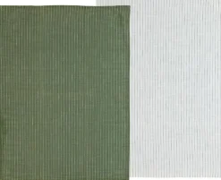 Discount Södahl Line Viskestykke 2 stk. 50x70 cm, Olive/Hvid
