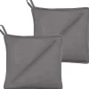 Soft Grydelapper 2 stk. 20x20 cm, Grå Køkkentekstiler