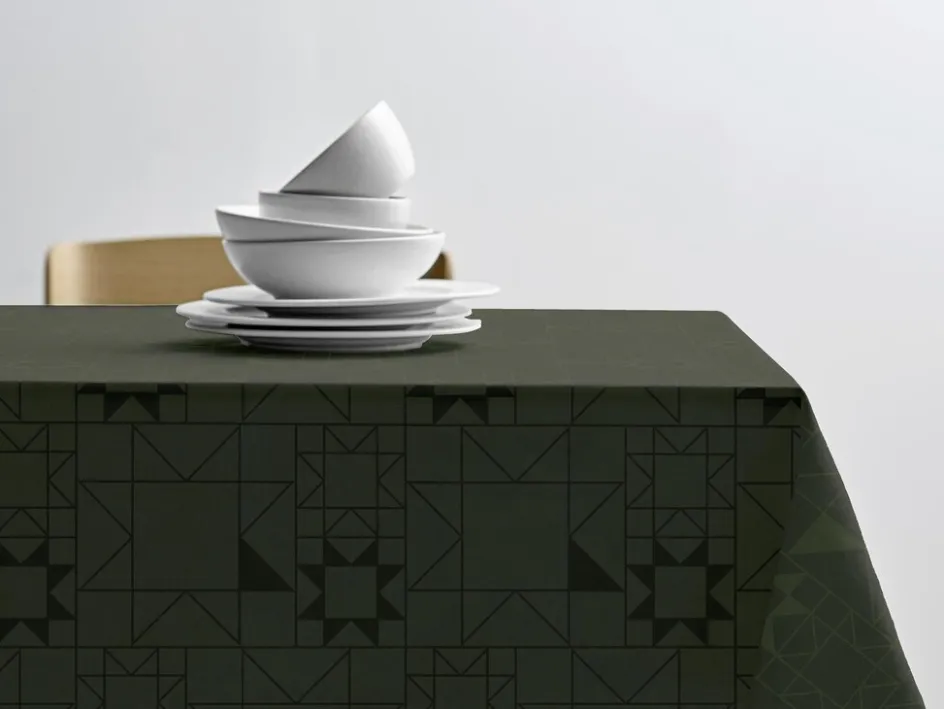 Södahl Star Damask Dug , Forest Green