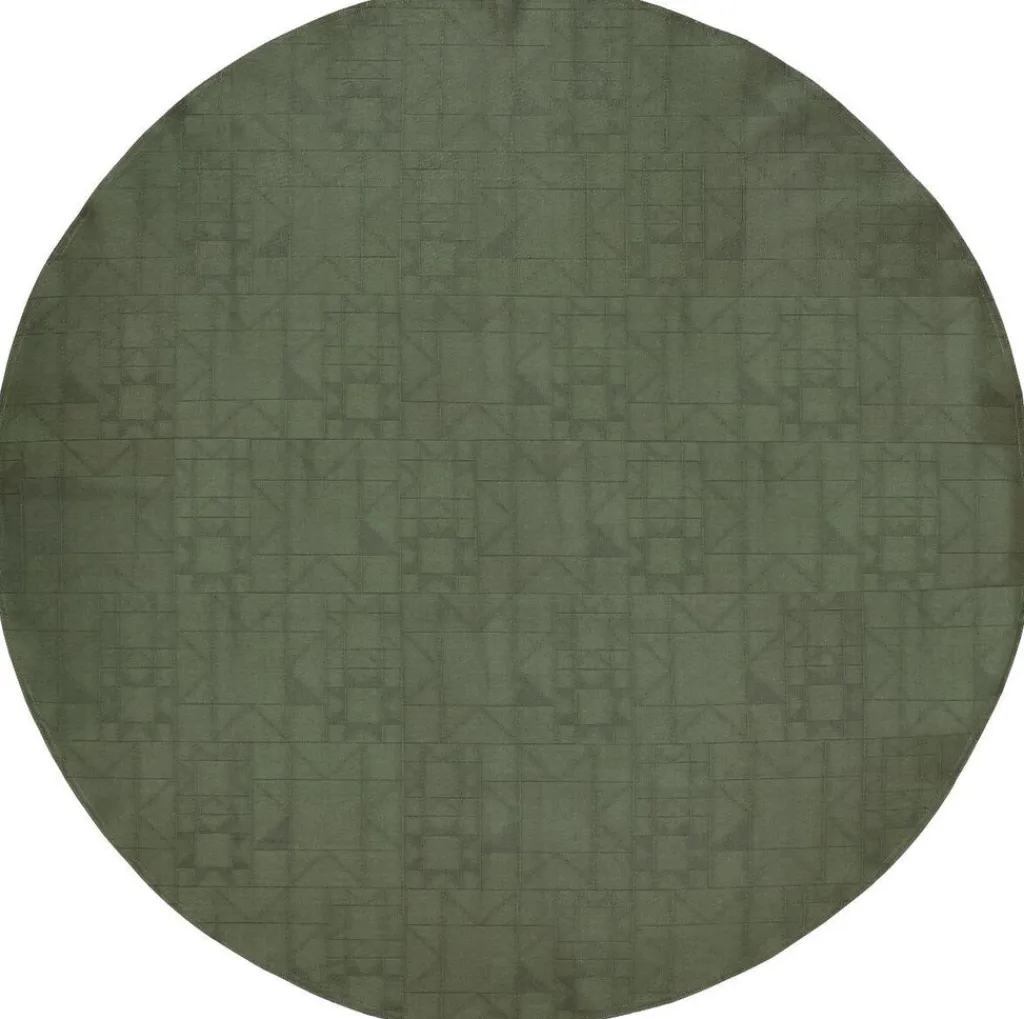 Södahl Entre|Tæpper Og Måtter > Star Damask Juletræstæppe Ø120 cm, Forest Green