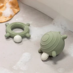 Badebold Skildpadde 11 cm, Dusty Green Børn Vand- Og Badelegetøj