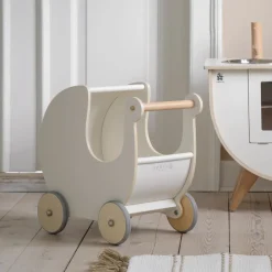 Børn Sebra Køkken- Og Rolleleg > Dukkevogn 45 cm, Classic White