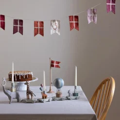 Clearance Sebra Fødselsdagsflagranke 160 cm, Rød