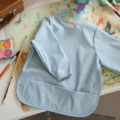 Discount Sebra Hagesmæk m. Ærmer, Powder Blue