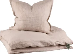 Best Sebra Juniorsengetøj Musselin 100x140 cm, Seabreeze Beige