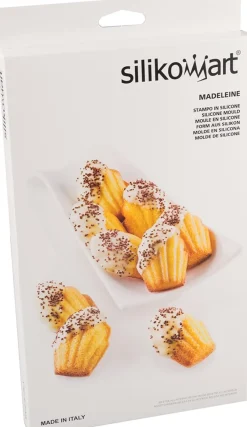 Clearance Silikomart Classic Madeleine-form 6,8x4,5 cm, Rød