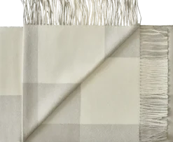 Clearance Santa Fe Plaid 130x200 cm, Limestone Uderum|Plaider Og Tæpper