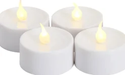 Lone Fyrfadslys 4 stk. Ø3,5 cm, Hvid Stearinlys|Led Stearinlys