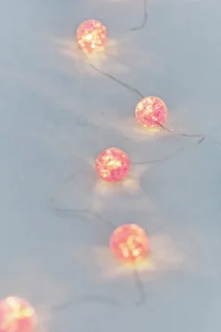 Discount Sirius Maja Lyskæde Kugle 20 LED 2 m, Lyserød