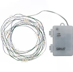 Clearance Sirius Nynne Snefnug Lyskæde 3,9 m, Grøn/Klar