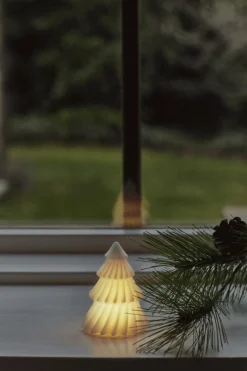 Hot Olivia Lysdekoration Juletræ LED 2 stk. H8 cm, Klar Stearinlys|Led Stearinlys