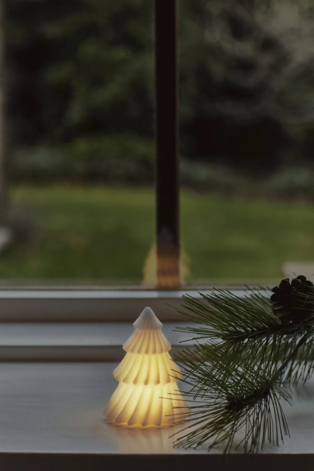 Hot Olivia Lysdekoration Juletræ LED 2 stk. H8 cm, Klar Stearinlys|Led Stearinlys