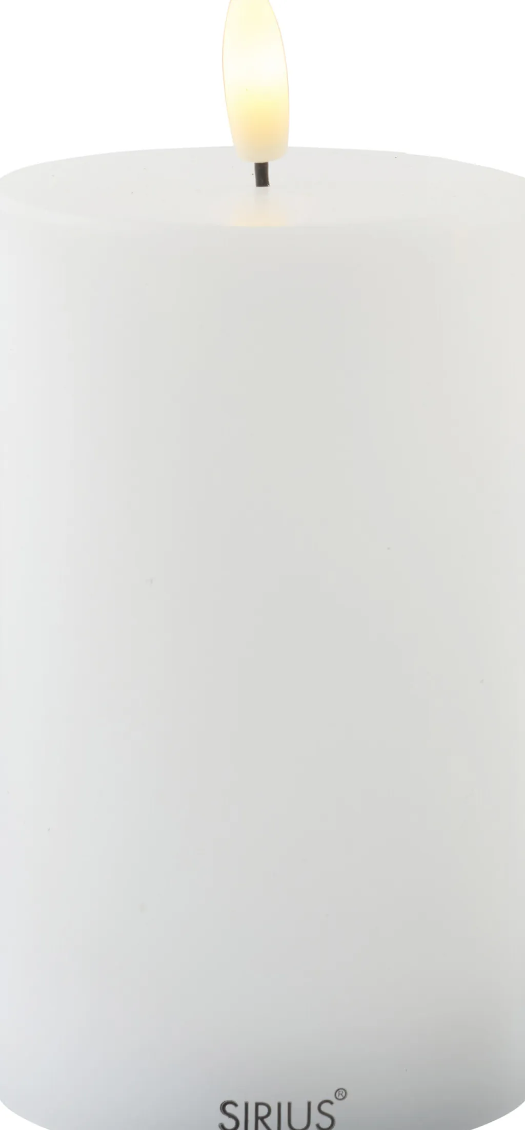Clearance Sille Bloklys LED Genopladelig H, Hvid Stearinlys|Led Stearinlys
