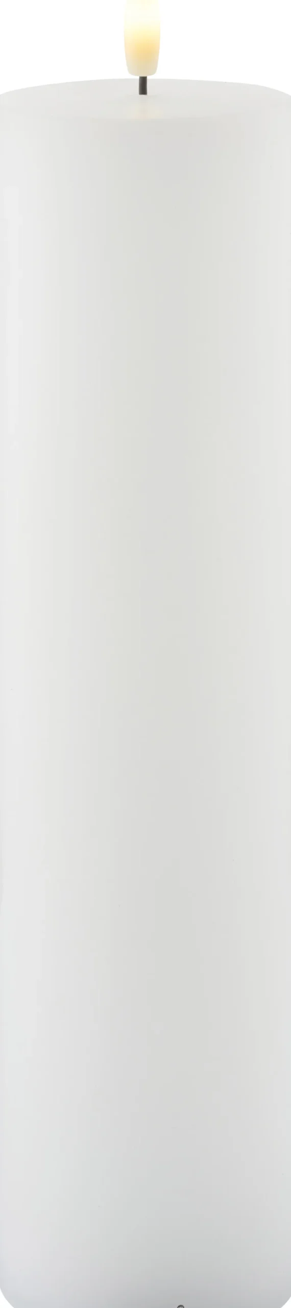 Clearance Sille Bloklys LED Genopladelig H, Hvid Stearinlys|Led Stearinlys