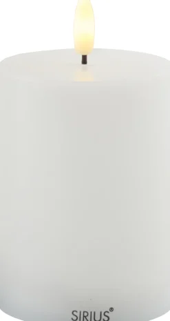 Sille Exclusive Bloklys LED H, Hvid Stearinlys|Led Stearinlys