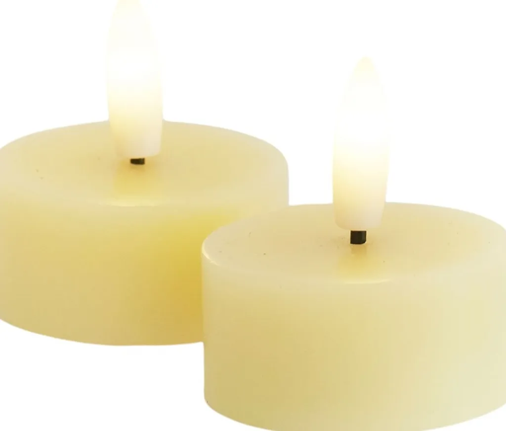 Online Sille Fyrfadslys LED 2 stk. Ø4,5/H2,2 cm, Stearinlys|Led Stearinlys