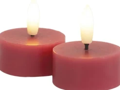 Discount Sille Fyrfadslys LED 2 stk. Ø4,5/H2,2 cm, Stearinlys|Led Stearinlys