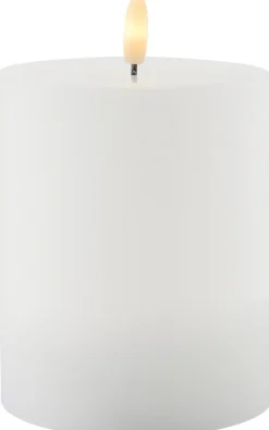Sirius Stearinlys|Led Stearinlys > Sille Genopladeligt Bloklys LED H, Hvid