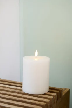 Sirius Stearinlys|Led Stearinlys > Sille Genopladeligt Bloklys LED H, Hvid