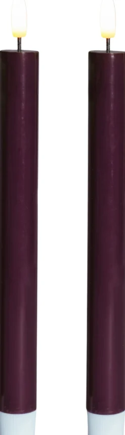 Sille Kronelys LED 2 stk. ?2/H22 cm, Stearinlys|Led Stearinlys