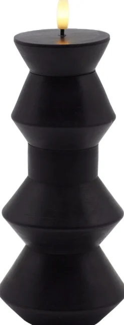 Sirius Stearinlys|Led Stearinlys > Sille Nordic Sculpture Bloklys Geometri LED ?9,2/H20,3 cm,