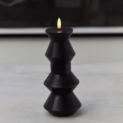 Sirius Stearinlys|Led Stearinlys > Sille Nordic Sculpture Bloklys Geometri LED ?9,2/H20,3 cm,